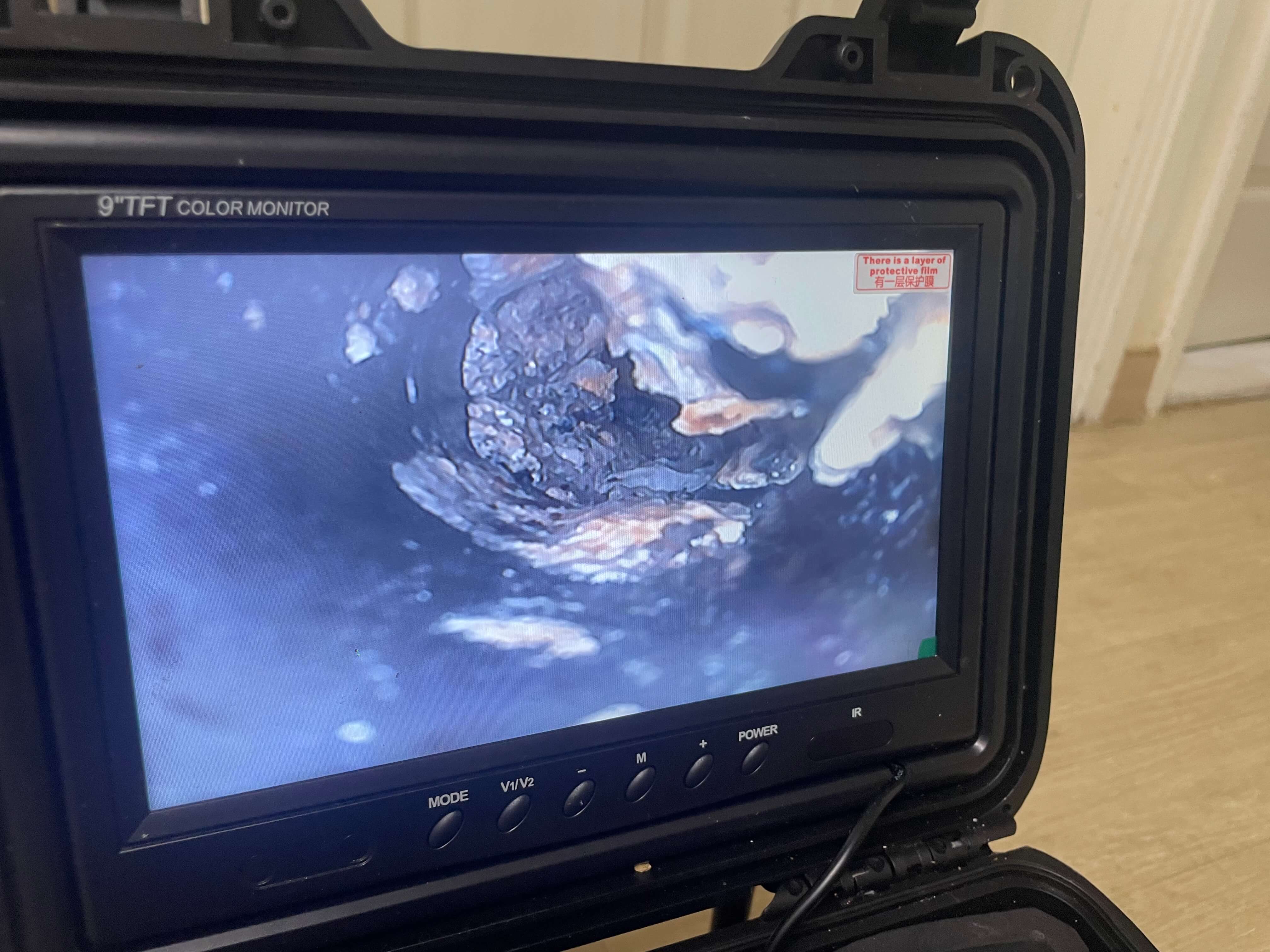 내시경 진단 작업 현장 - 정밀한 카메라 진단 시공 사례